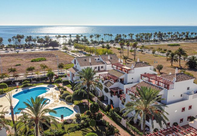 View over the urbanisation Noray Apartment in San Pedro de Alcántara - Seaside 3 bedroom Penthouse Next to the Beach in San Pedro
